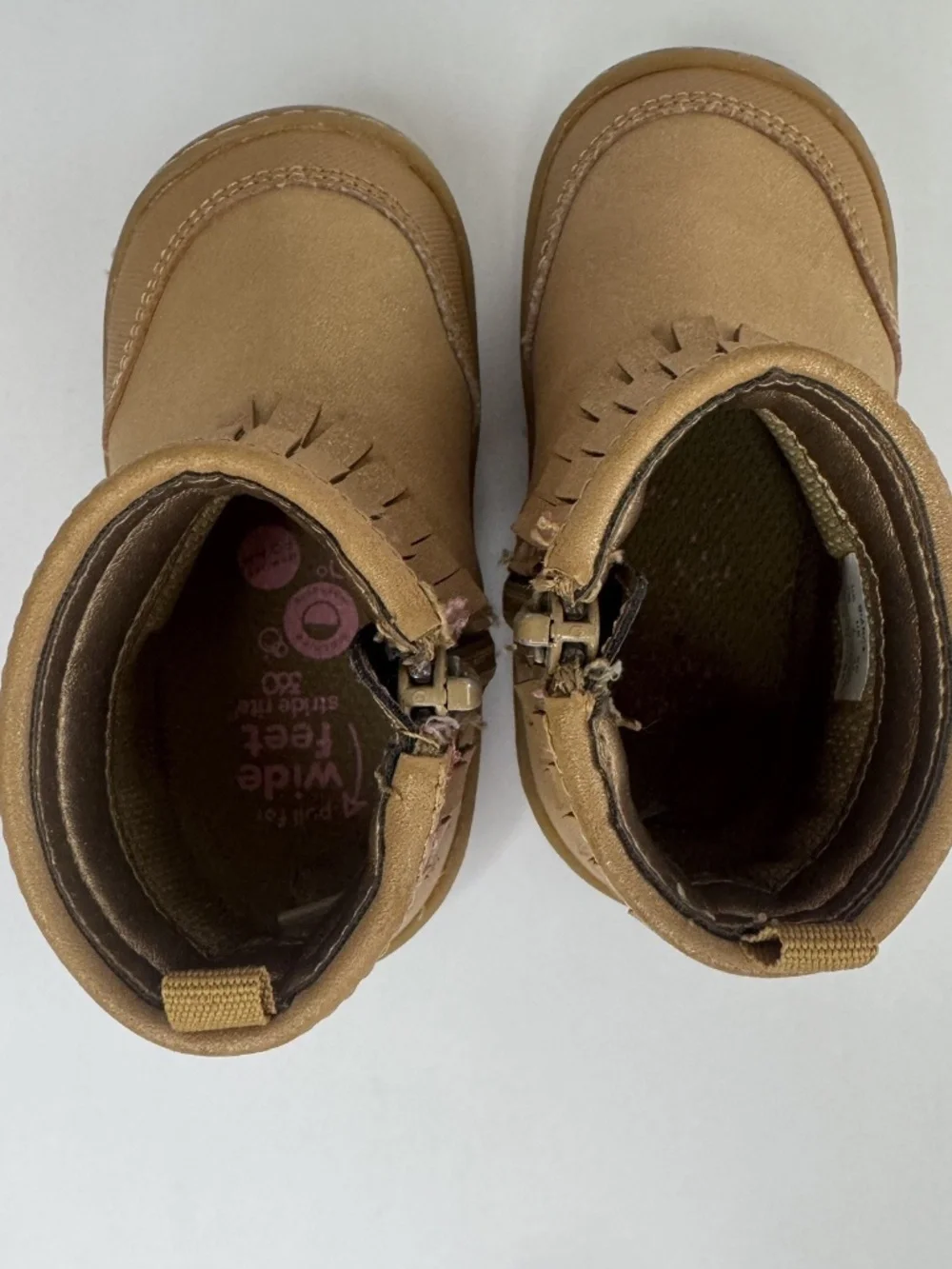 Share Stride Rite 360 Bootie Boots Toddler Size 5 Brown Fringe